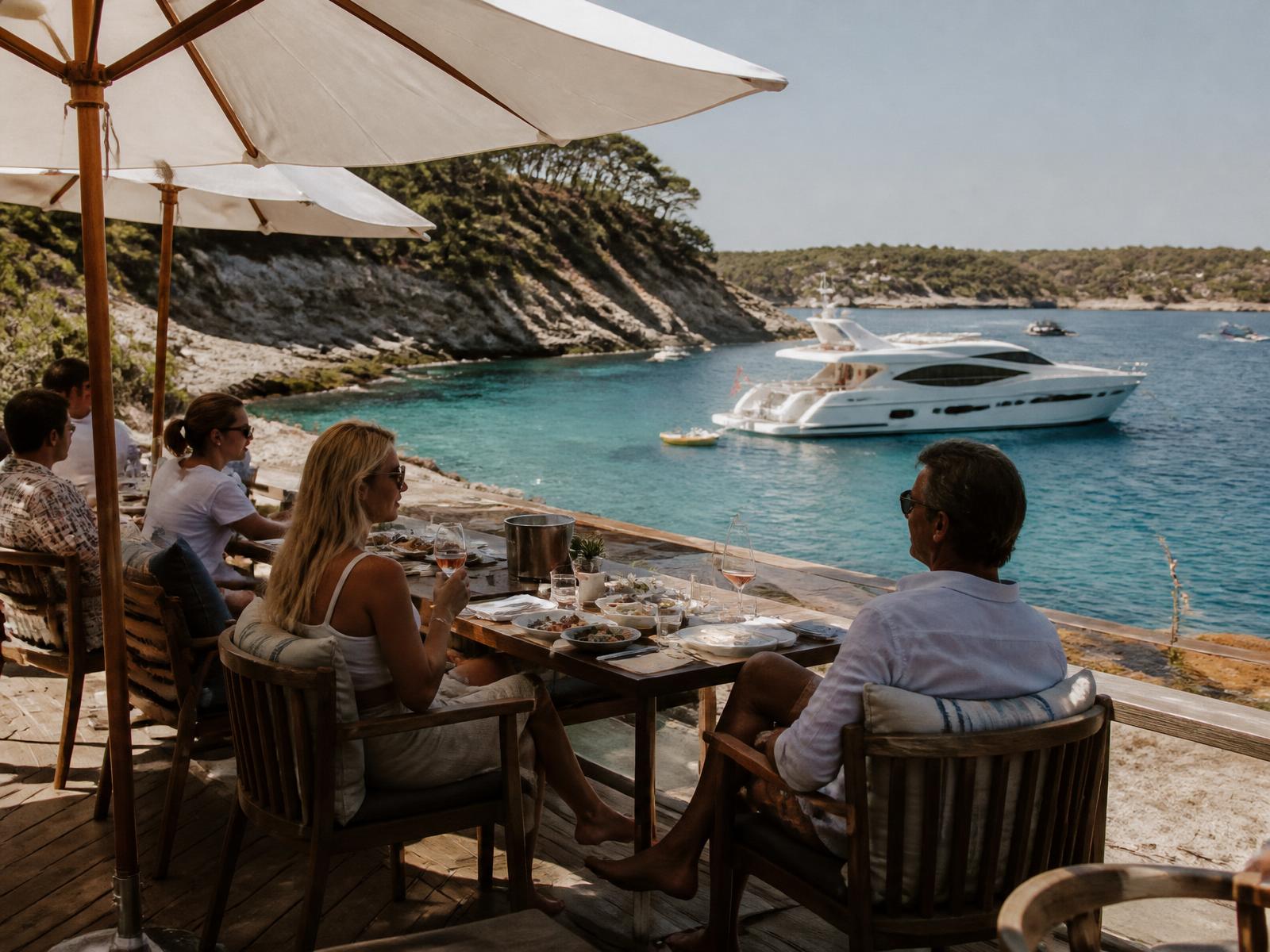 Beach Club Experience — luxury yacht charter experience from Puerto Portals, Mallorca