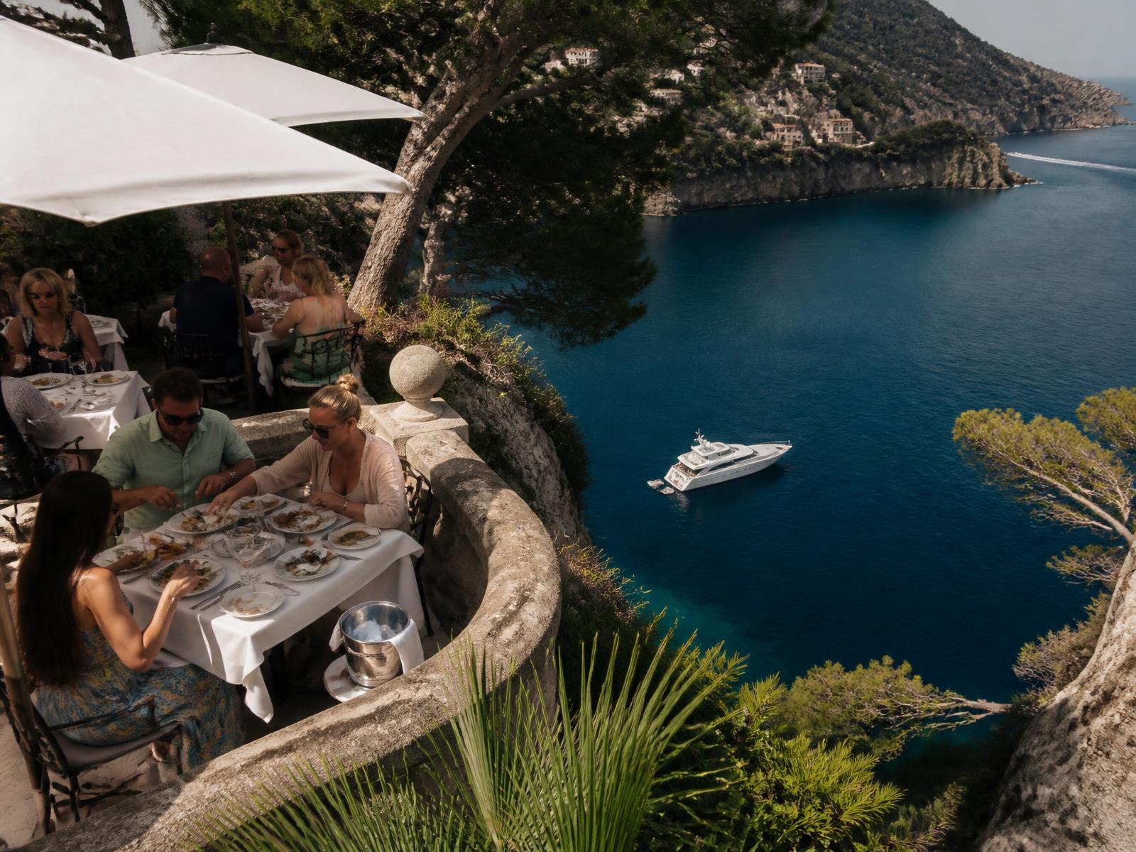 Gran Folies, Cala Llamp, Andratx — beach club reachable by yacht from Puerto Portals, Mallorca